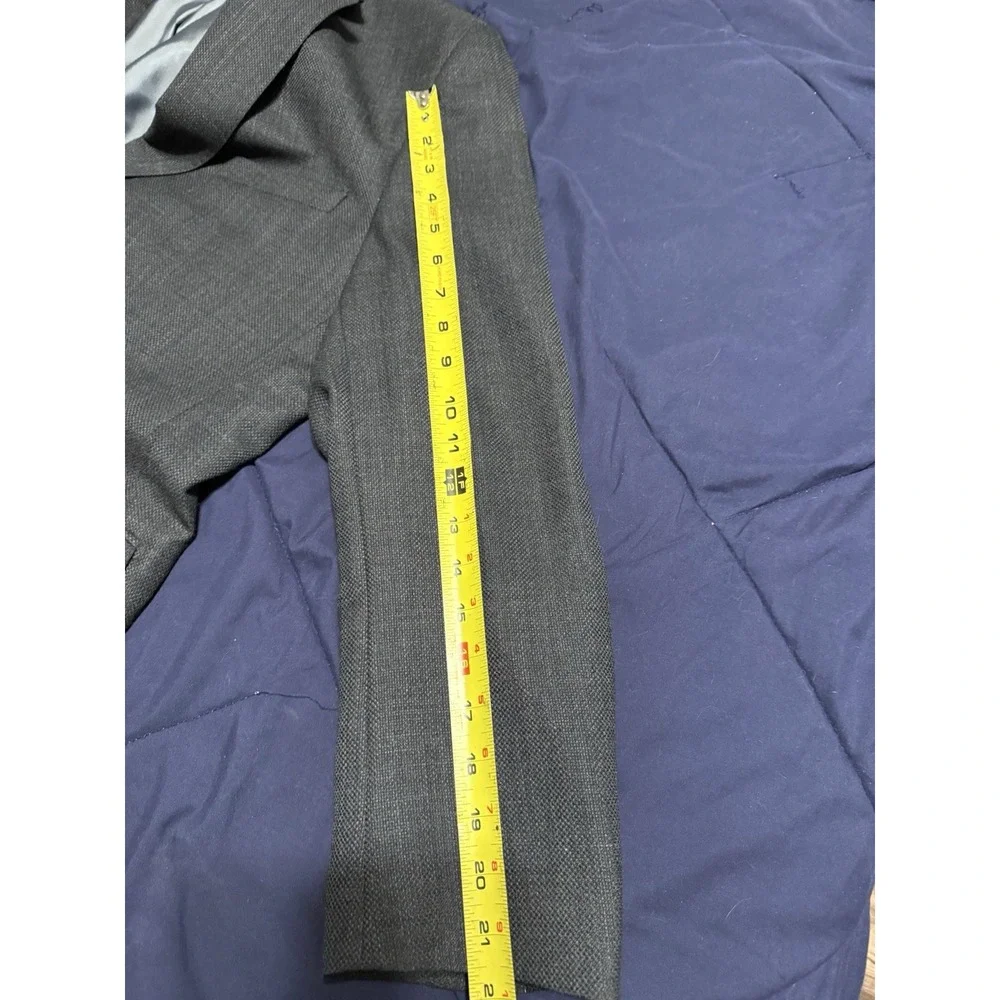 TIGLIO LUXE 48R Lanificio Di Biella Sangria Blazer Gray Pure Wool Textured